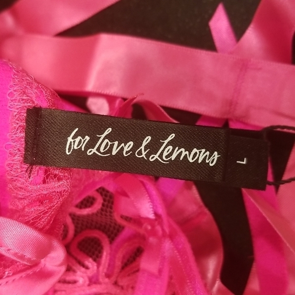 💕FOR LOVE AND LEMONS💕 Soutache Embroidered Garter ~ Berry Large L NWT - Picture 10 of 12